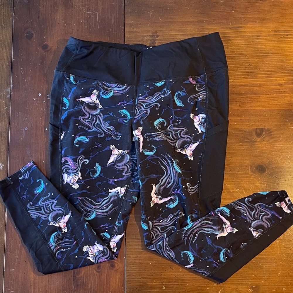 Torrid Disney Ursula Little Mermaid Workout Leggings 2X